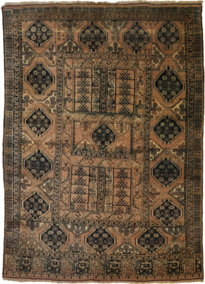 Gold Afghan Teppich Nr 710