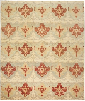 Ikkat Teppich Nr 1356